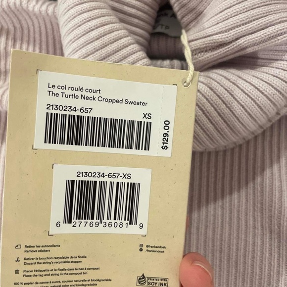 The merino turtleneck sweater in soft orchid - Picture 6 of 6